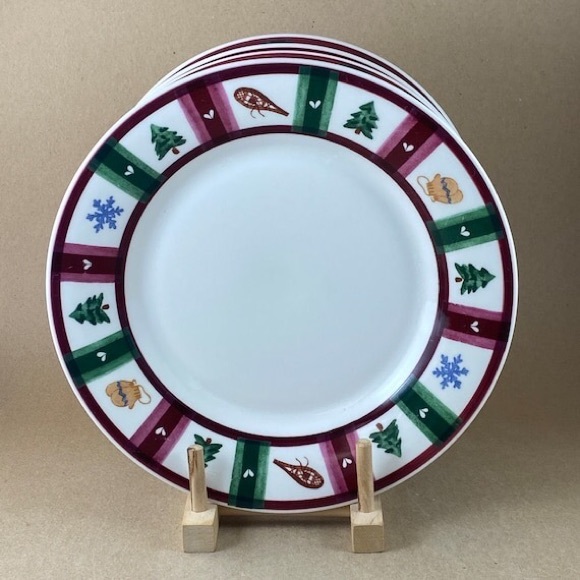 SET OF 4-Pfaltzgraff Snow Bear 11 1/8” Dinner Plate Plates